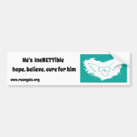 Rett Syndrome Angels Bumper Sticker (ele)