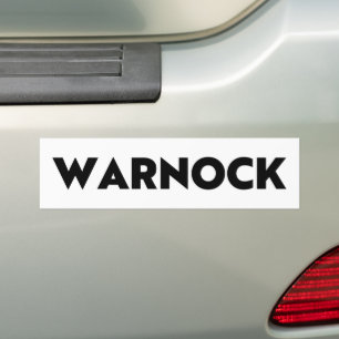 Adesivo Para Carro Reverendo Warnock Georgia Senado é negro