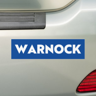 Adesivo Para Carro Reverendo Warnock Senado Georgia fugiu azul branco