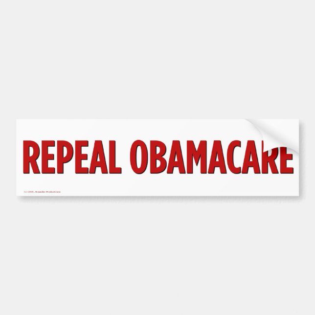 Adesivo Para Carro Revogação Obamacare (Frente)