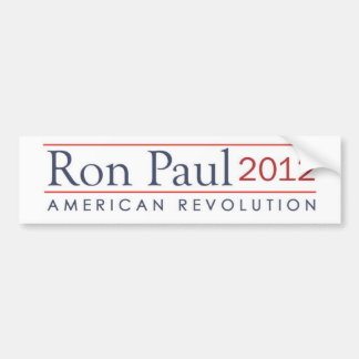 Adesivo Para Carro Revolução Americana de Ron Paul 2012