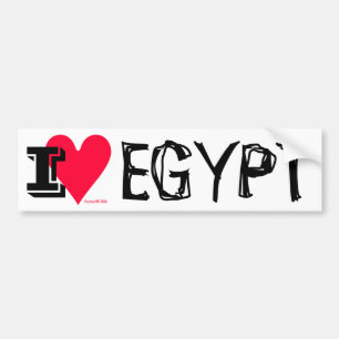 Adesivo Para Carro Revolução Egípcia - Eu Amo o Egito (Masr)