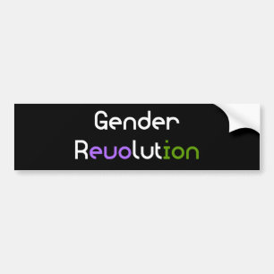 Adesivo Para Carro Revolução LGBTQA Genderqueer do género Não-Binário