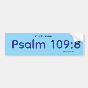 Adesivo Para Carro Reze por Trump, Salmo 109:8