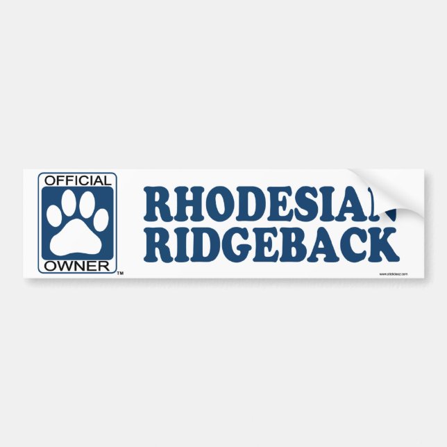 Adesivo Para Carro RHODESIAN RIDGEBACK_Blue (Frente)
