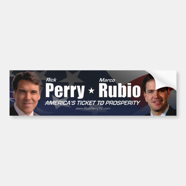 Adesivo Para Carro Rick Perry - Marco Rubio (Frente)