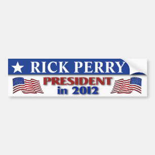 Adesivo Para Carro Rick Perry para Presidente em 2012