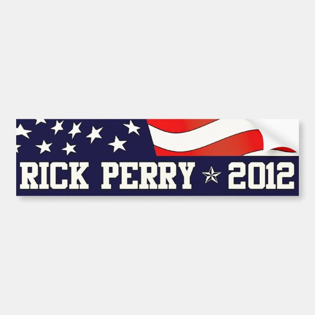 Adesivo Para Carro Rick Perry Presidente em 2012 (Frente)