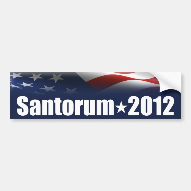 Adesivo Para Carro Rick Santorum para o presidente (Frente)