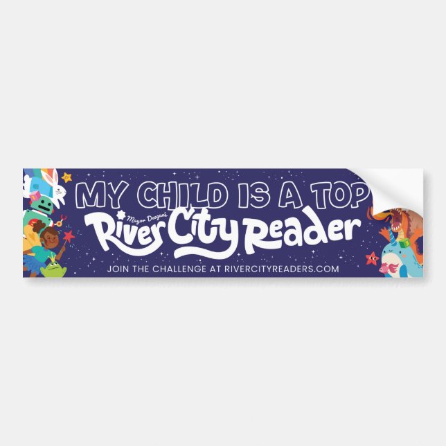 Adesivo Para Carro River City Readers Bumper Sticker (Frente)
