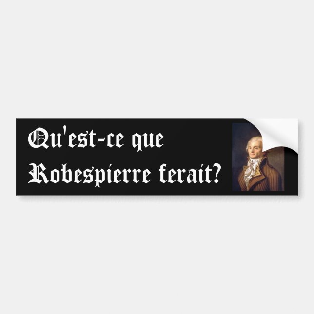 Adesivo Para Carro Robespierre (subtítulo francês) (Frente)