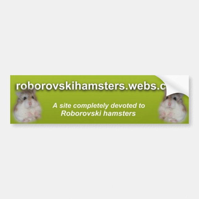 Adesivo Para Carro Roborovskihamsters - autocolante no vidro traseiro (Frente)