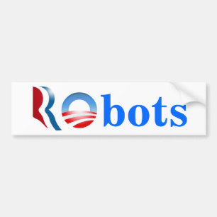 Adesivo Para Carro Robôs de Romney Obama