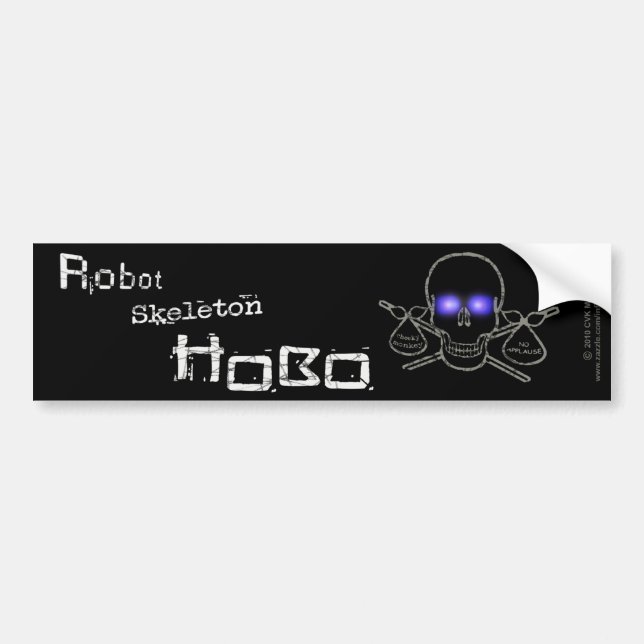 Adesivo Para Carro Robot Skeleton Hobo (Frente)