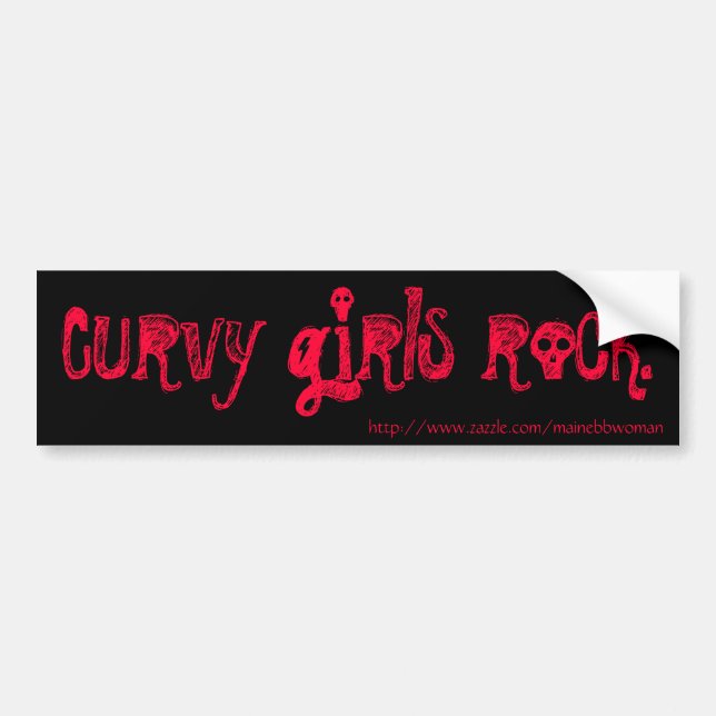 Adesivo Para Carro "Rocha Curvy das meninas." Autocolante no vidro (Frente)