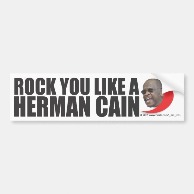 Adesivo Para Carro Rocha você gosta de um Herman Cain (Frente)