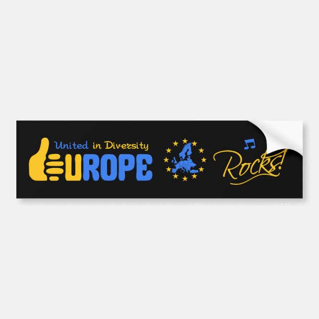 Adesivo Para Carro Rochas de Europa! bumpersticker (Frente)
