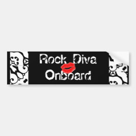 Adesivo Para Carro "Rock Diva Onboard Bumper Sticker" - Personalizáve