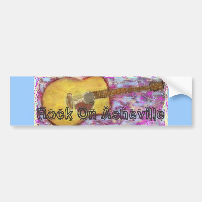 Adesivo Para Carro Rock On Asheville (Frente)