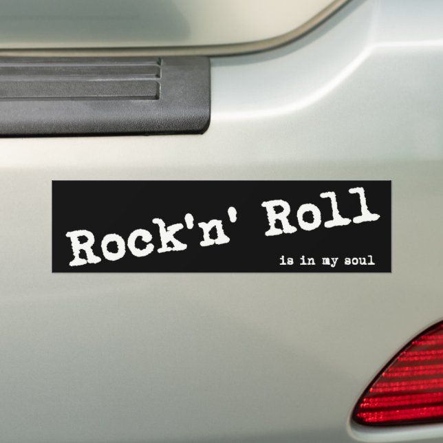 Adesivo Para Carro Rock'n' roll está na minha alma (No carro)