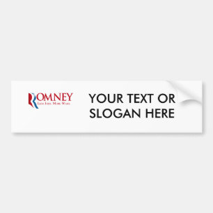Adesivo Para Carro Romney - menos trabalhos, mais guerras