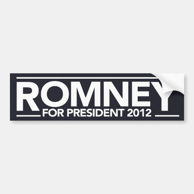 Adesivo Para Carro Romney para o presidente autocolante no vidro (Frente)