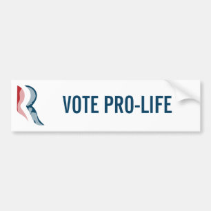 Adesivo Para Carro Romney: Pro-Vida do voto