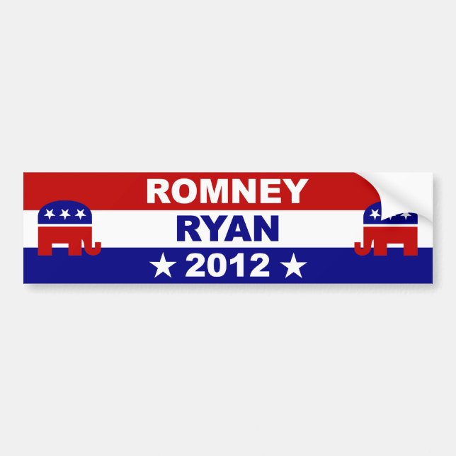 Adesivo Para Carro Romney Ryan 2012 (Frente)