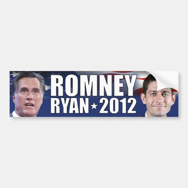 Adesivo Para Carro Romney - Ryan - 2012 (Frente)