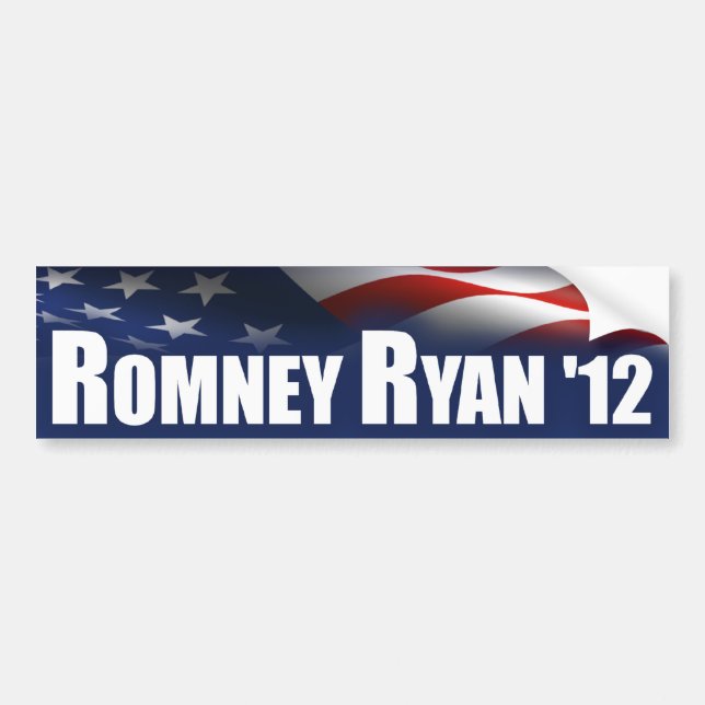 Adesivo Para Carro Romney - Ryan - 2012 (Frente)