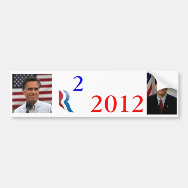 Adesivo Para Carro Romney Ryan 2012 (Frente)