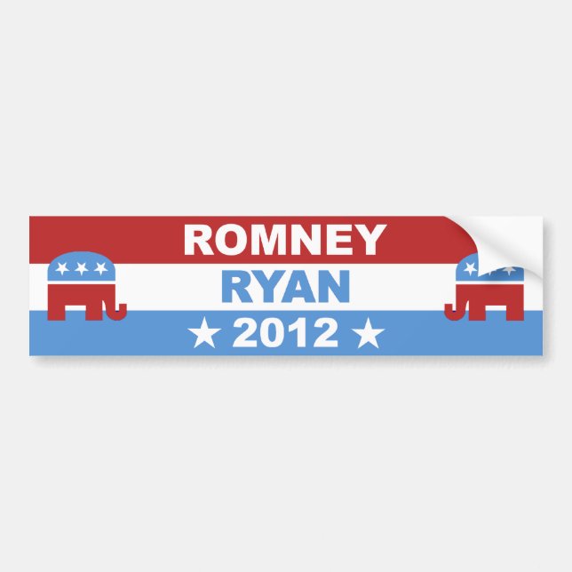 Adesivo Para Carro Romney Ryan 2012 (Frente)