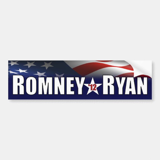 Adesivo Para Carro Romney - Ryan - 2012 (Frente)