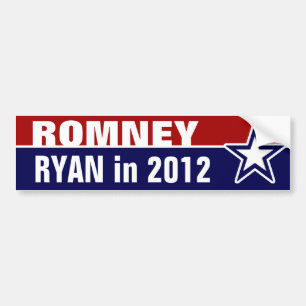 Adesivo Para Carro Romney Ryan em 2012