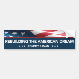 Adesivo Para Carro Romney Ryan que reconstrói o pára-choque do sonh