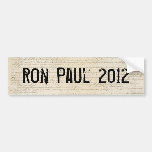 Adesivo Para Carro Ron Paul 2012 (Frente)