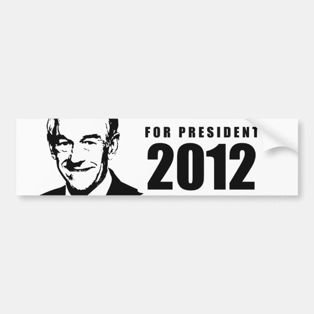 Adesivo Para Carro Ron Paul 2012 (Frente)