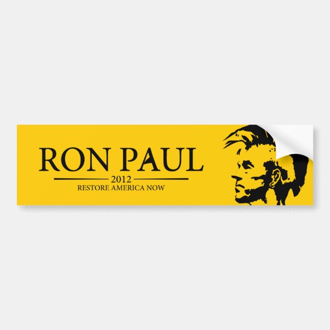 Adesivo Para Carro Ron Paul 2012 (Frente)