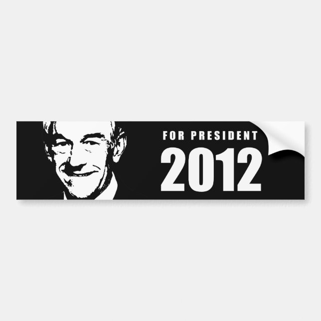 Adesivo Para Carro Ron Paul 2012 (Frente)
