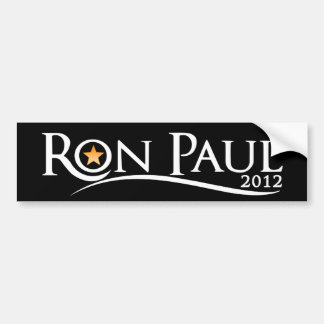 Adesivo Para Carro Ron Paul 2012 estrelas Dourados