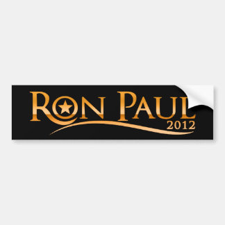 Adesivo Para Carro Ron Paul 2012 (ouro)