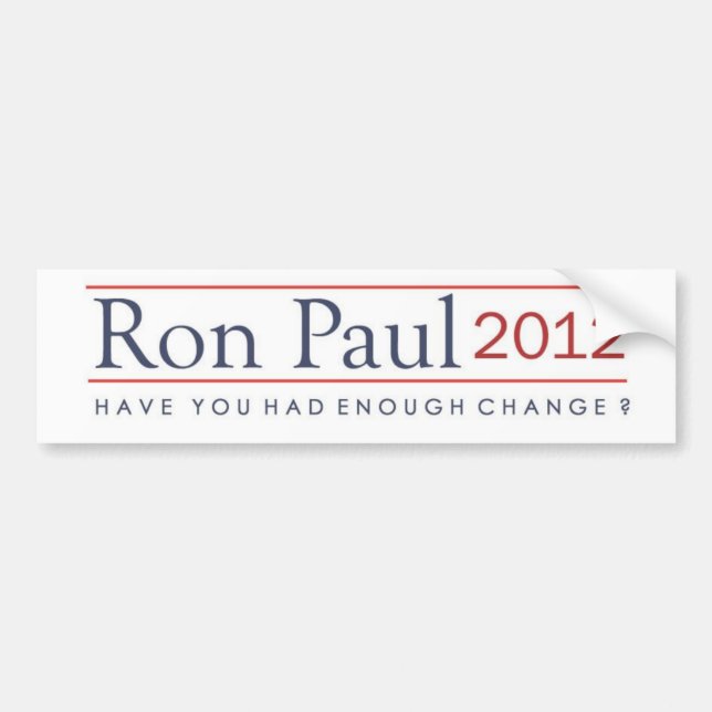 Adesivo Para Carro Ron Paul 2012 tem-no teve bastante mudança? (Frente)