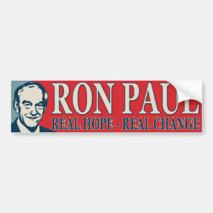 Adesivo Para Carro Ron Paul: Esperança real - mudança real