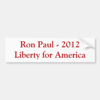Adesivo Para Carro Ron Paul - liberdade 2012 para América