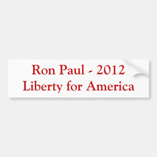 Adesivo Para Carro Ron Paul - liberdade 2012 para América (Frente)