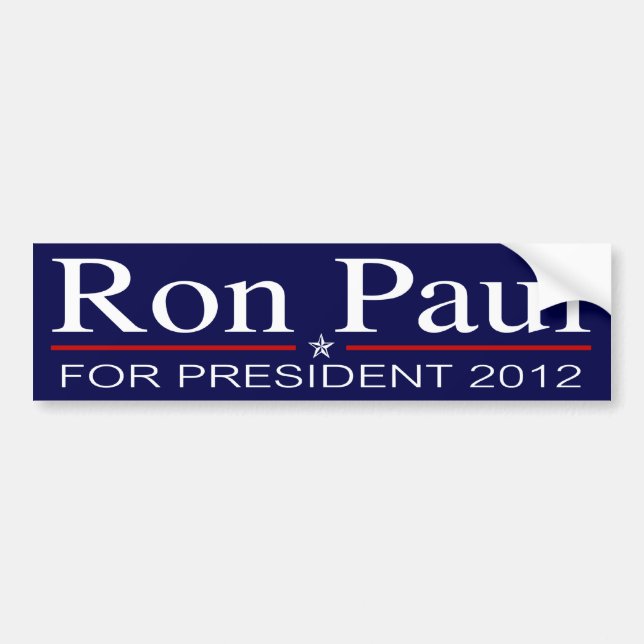 Adesivo Para Carro Ron Paul para o presidente 2012 (Frente)