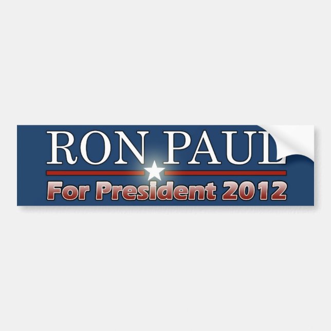 Adesivo Para Carro Ron Paul para o presidente 2012 (Frente)