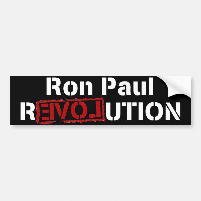 Adesivo Para Carro Ron Paul Revolution (Frente)