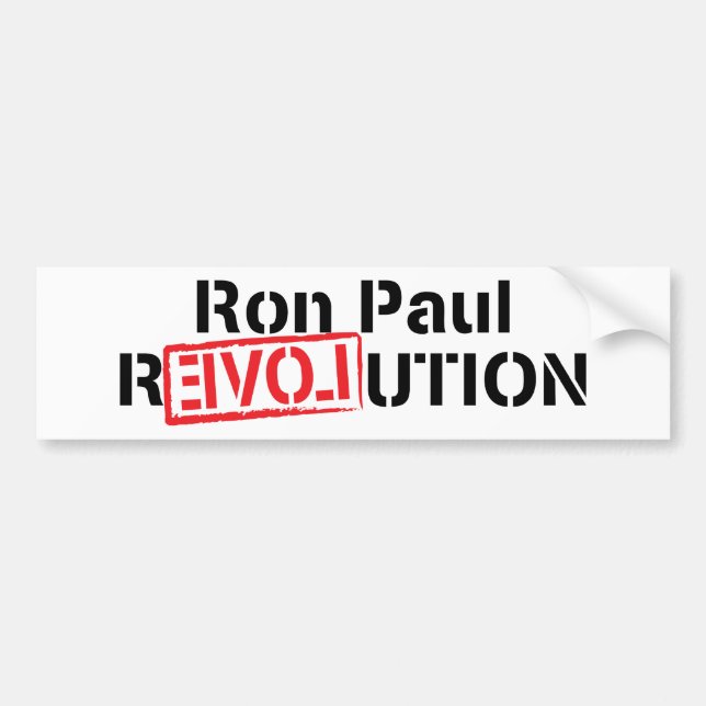Adesivo Para Carro Ron Paul Revolution Bumper Sticker (Frente)
