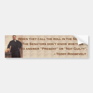 Adesivo Para Carro Roosevelt no Senado Bumpersticker
